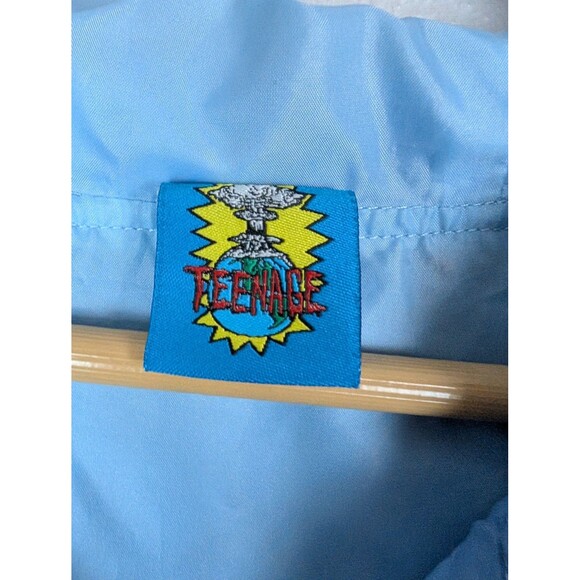 Teenage Bored Jacket Mens Large Blue Tie Dye Nylon - Picture 3 of 8